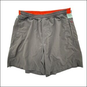Birddogs Lined Boom Gym Shorts Mens XXL Grey Orange Classic Athletic Training